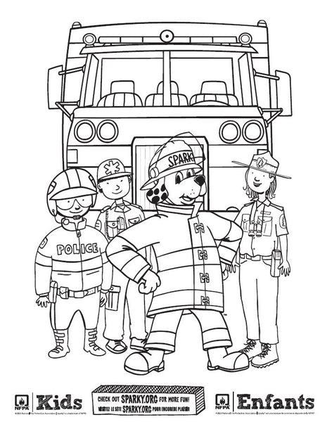 fire dog coloring pages